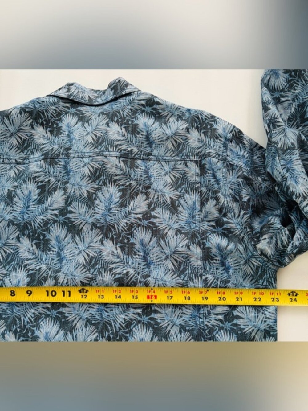 Tallia Sport Men's Blue Leaf Trucker Jacket Cotton Stretch size Large - Picture 11 of 16